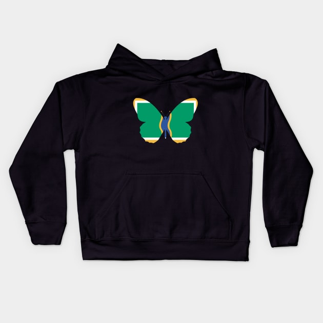 Andorra la Vella Butterfly Kids Hoodie by Wickedcartoons